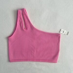 NWT OFFLINE by aerie one side shoulder cropped tank top